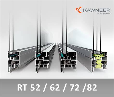 Infographic: Overzicht Kawneer profielsystemen RT 72 Reflex, RT 72 HI+ en RT 82 H+