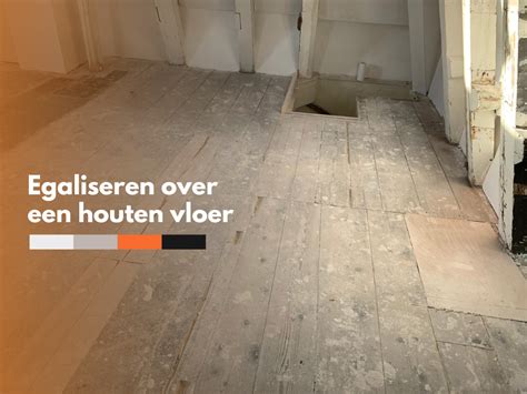 Foto: Voor en na egalisatie op houten vloer