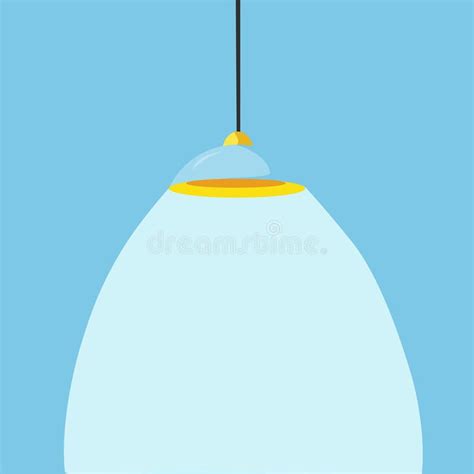 illustratie van een plafondlamp die brandt