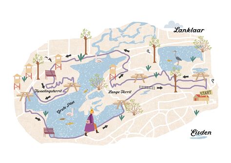 Illustratieve kaart: wandelroute langs Haarlemse gevelstenen