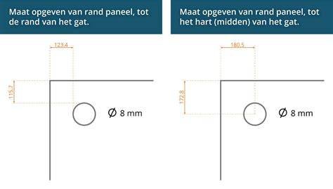 Diagram: juiste afstand tot stopcontact en wand