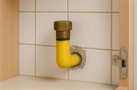 Illustratie van de stappen voor het afdoppen van een gasleiding.