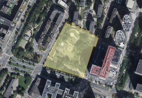 Kaart van Damwâld met de locatie van de nieuwe sportschool