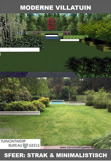 Infographic: Typische tuinontwerpen (modern, strak, landelijk, villatuin) en hun kenmerken
