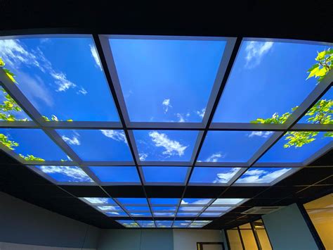 Voorbeeld van een wolkenplafond in een kantoorruimte