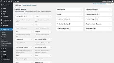 Voorbeeld van widgets in een WordPress-sidebar