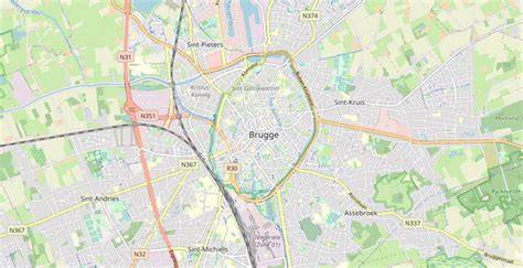 Map: Brugge en omliggende regio met asbestinventarisatie-diensten
