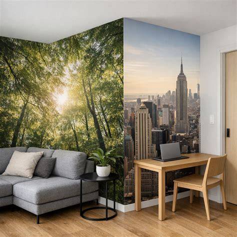 Genummerde banen fotobehang klaar om te plakken