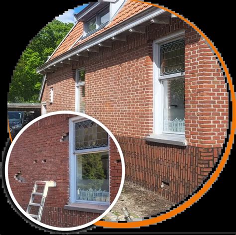 Infographic: Oorzaken van schade aan metselwerk en stappen in herstel