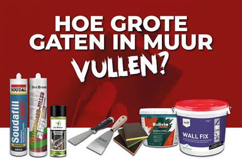 Infographic: materialen en stappenplan bij gaten vullen
