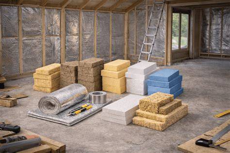 Infographic: Overzicht isolatiematerialen PIR, PUR, EPS, Glaswol, Steenwol, XPS en Resol