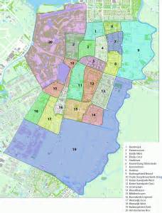 Kaart van Amstelveen met populaire wijken en locaties voor stucwerk