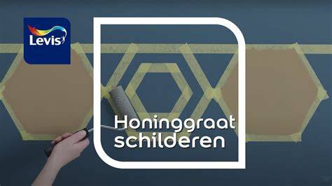 Beeld van een honingraatpatroon op een muur als motivatiedeel