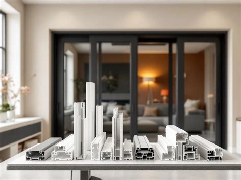 Foto van een showroom met verschillende kozijnprofielen en kleurstellingen.