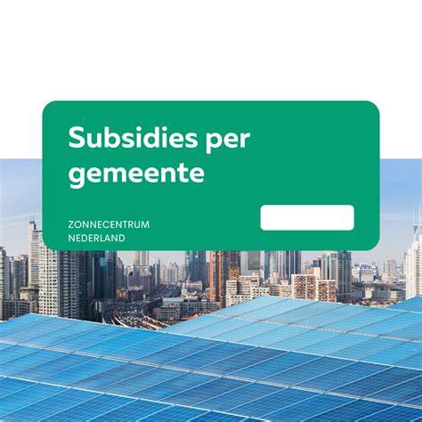 Infographic: Subsidies voor groendaken in Nederlandse gemeenten