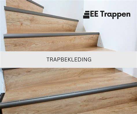 Infographic: vergelijking van materialen voor trapbekleding (hout, laminaat, HPL/CPL, PVC, tapijt)