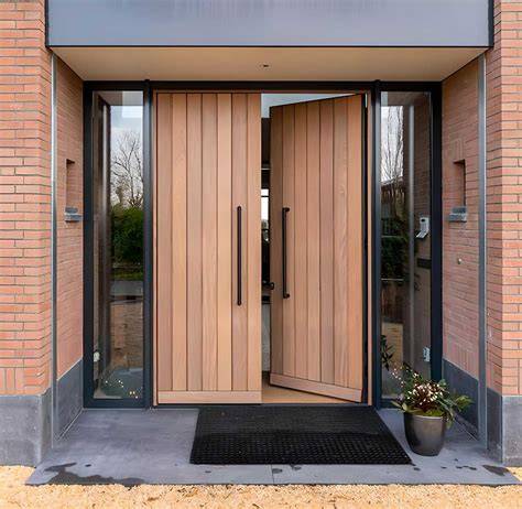 montage ronde toog voordeur in moderne woning