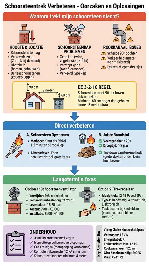 Infographic: Werkingsprincipe van schoorsteentrek en factoren