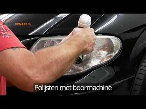 Afbeelding: overzicht van stap-voor-stap proces koplamp polijsten