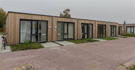 Foto: Voorbeeld van een flexwoning op een tijdelijke locatie