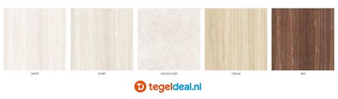 Infografiek: Genus collectie kleuren en afmetingen (60x60, 60x120, 120x120) nero/beige