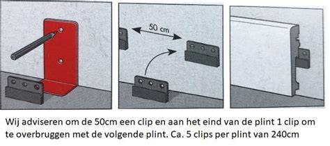 Plintclips en montagestrips
