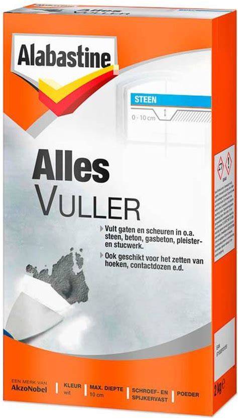Prijs- en verpakkingsoverzicht Alabastine Allesvuller assortiment