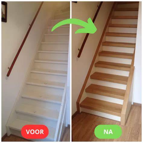 Foto: voor en na traprenovatie