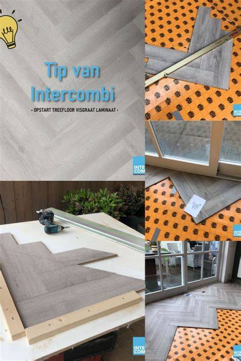 Infographic: Bedieningsstappen voor het leggen van visgraat laminaat