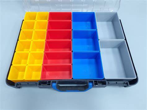 Afbeelding: Voorbeeld inzetbakjes in diverse spoelbaktypes