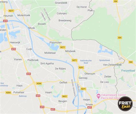 Kaart van Gennep met de locatie van Voegwerken H. Janssen V.O.F.