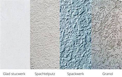 Diagram: verschil tussen glad stucwerk en structuurstuc