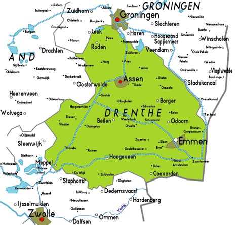 Karte: regiogebonden dienstverlening rondom Borger en Drenthe