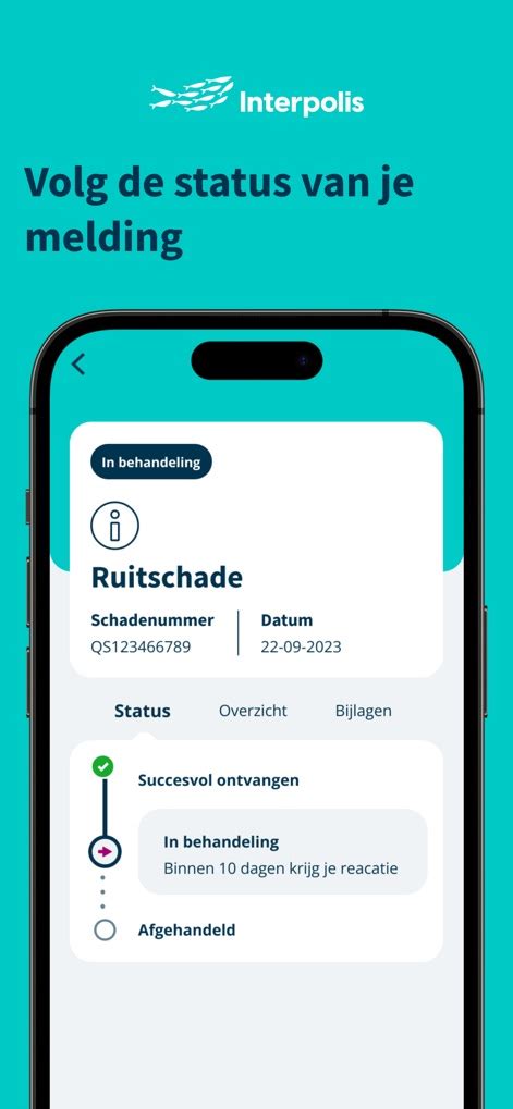 mockup Interpolis app schademelding