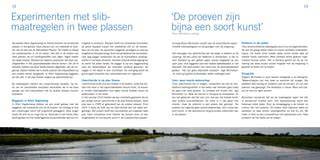 Case study: twee lagen, masker, penseelstreek over plas met zichtbaar onderliggende laag