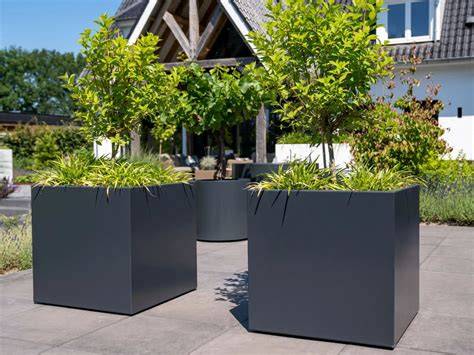 Maxiflor bloembak antraciet - stapelbaar en dekoratief