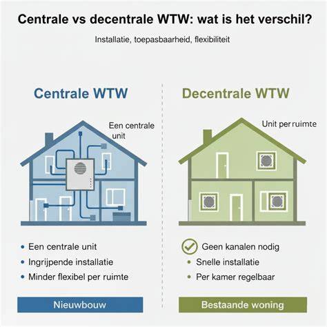 Infographic: Overzicht balansventilatie met WTW en decentrale oplossingen