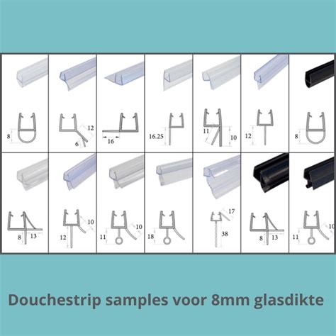 Praktische montageillustratie van een douchestrip onderkant