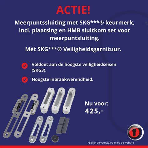 Illustratie van meerpuntsluiting met SKG3 keurmerk