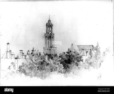 Schets van de Domtoren met koor en kruisgang