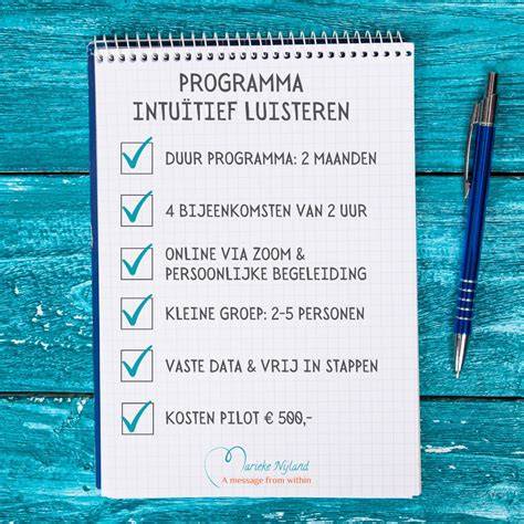 Diagrammische overzicht van werkwijze: luisteren, afstemmen, planning, uitvoering, oplevering