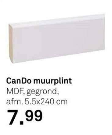 Infographic: CanDo muurplint 12 cm hoog - details, afmetingen en montagemethode