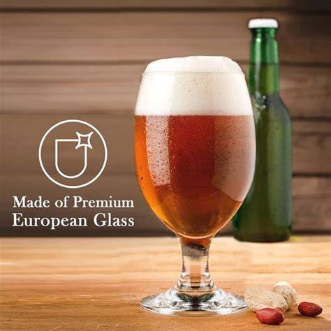 Ontwerp van een antidiefstalsticker op bierglazen in een Belgisch café