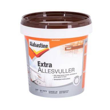 Infographic: Toepassingsgebieden van Alabastine Extra Allesvuller Steen op hout