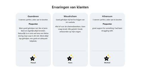 Testimonials en ervaringen van klanten