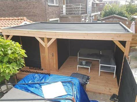 EPDM dakbedekking op Douglas overkapping