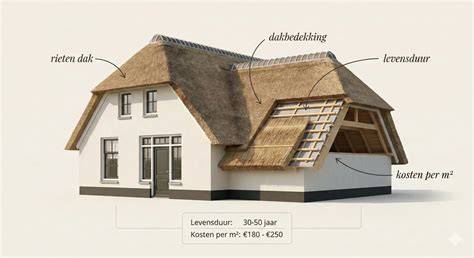 Diagram: Prijs per m² rieten dak en factoren