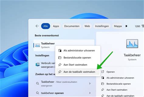 Diagram: Van zoeken in Microsoft Store tot pinnen op de taakbalk