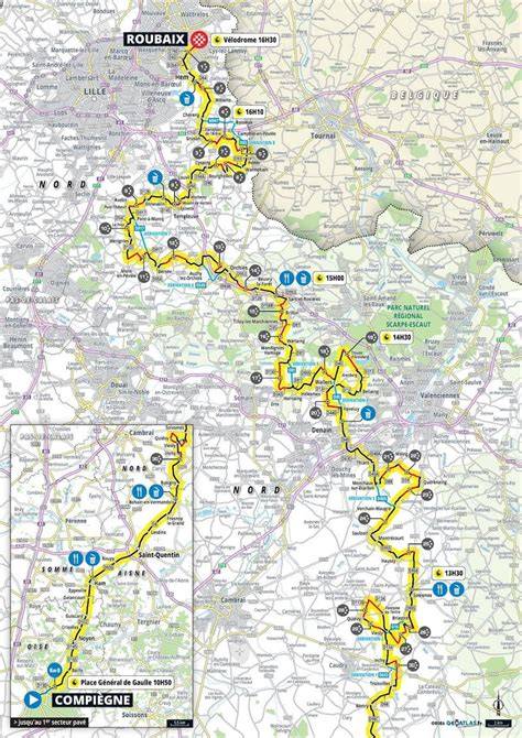 Parijs-Roubaix Femmes parcours