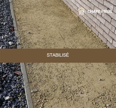 Illustratie van het correct aanbrengen van stabilisé en het plaatsen van een stapsteen.